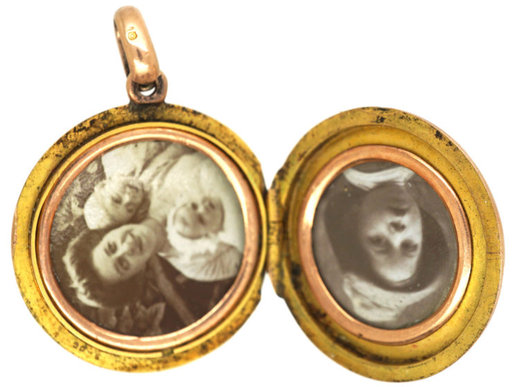Edwardian 15ct Gold Round Locket