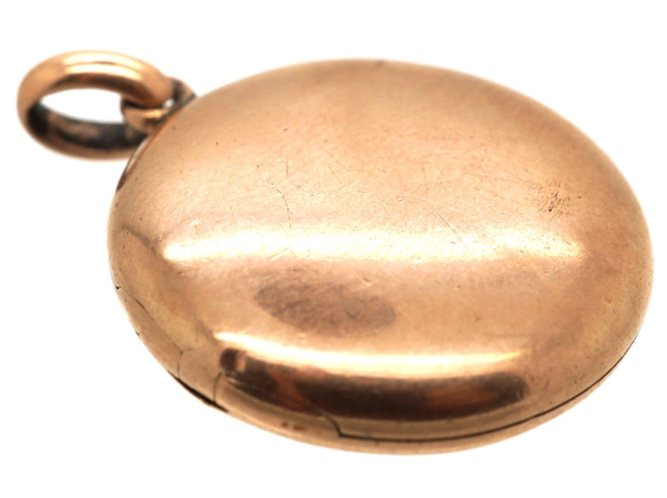 Edwardian 15ct Gold Round Locket