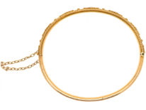 Victorian 15ct Gold Narrow Bangle