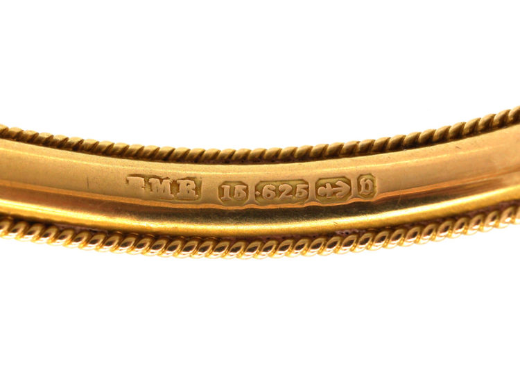 Victorian 15ct Gold Narrow Bangle