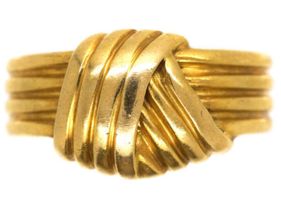 Edwardian 18ct Gold Entwined Knot Ring