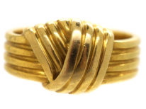 Edwardian 18ct Gold Entwined Knot Ring