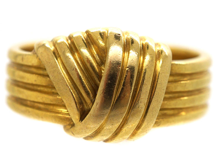 Edwardian 18ct Gold Entwined Knot Ring