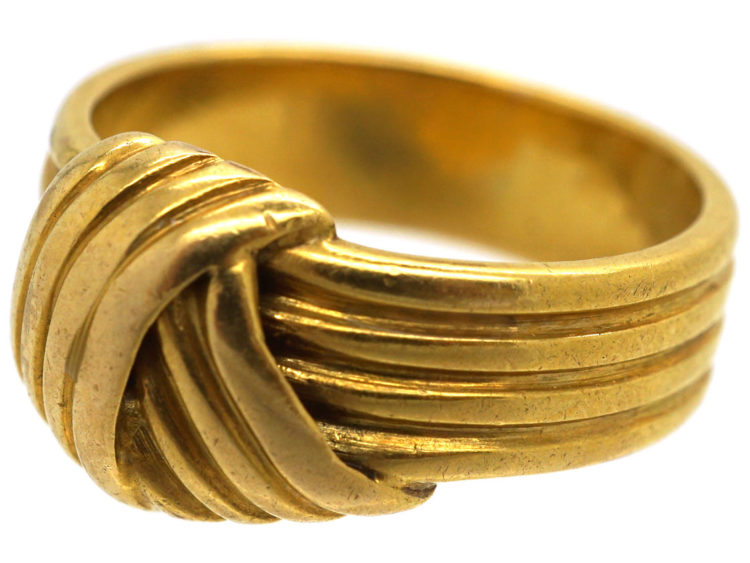 Edwardian 18ct Gold Entwined Knot Ring