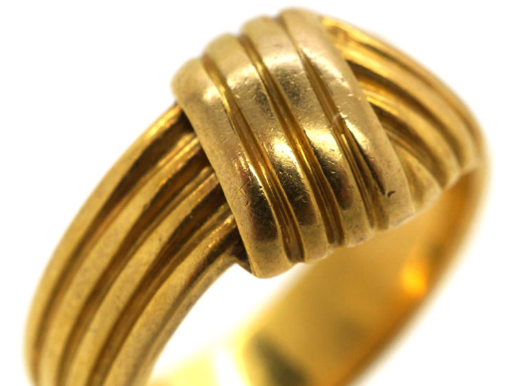 Edwardian 18ct Gold Entwined Knot Ring