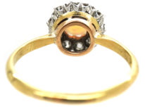 Edwardian 18ct Gold, Opal & Diamond Cluster Ring