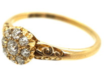 Edwardian 18ct Gold & Diamond Cluster Ring