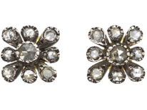Rose Diamond Cluster Earrings