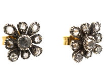 Rose Diamond Cluster Earrings