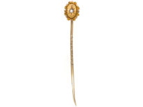 Victorian 15ct Gold & Diamond Tie Pin