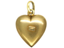 Edwardian 15ct Gold & Natural Split Pearl Heart Shaped Pendant