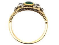 Victorian 18ct Gold, Emerald & Diamond Ring