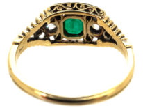 Victorian 18ct Gold, Emerald & Diamond Ring