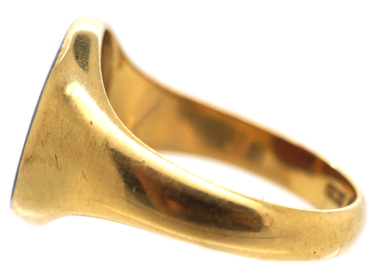 18ct Gold & Carnelian Signet Ring with Lion Intaglio
