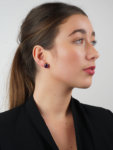 9ct Gold & Amethyst Round Stud Earrings