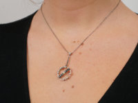 Art Deco Onyx Pearl Pendant