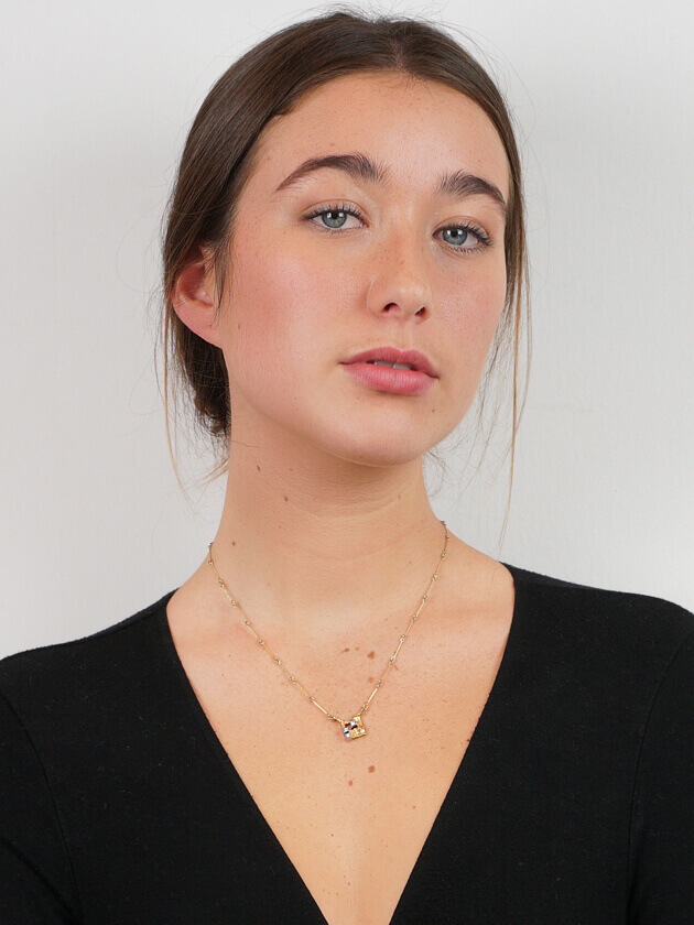 18ct Gold & Diamond Necklace by Bjorn Weckstromm for Lapponia