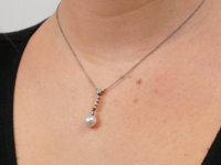 Pearl & Diamond Pendant on Chain