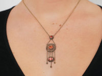 Early 19th Century 14ct Gold & Tourmaline Pendant on Chain