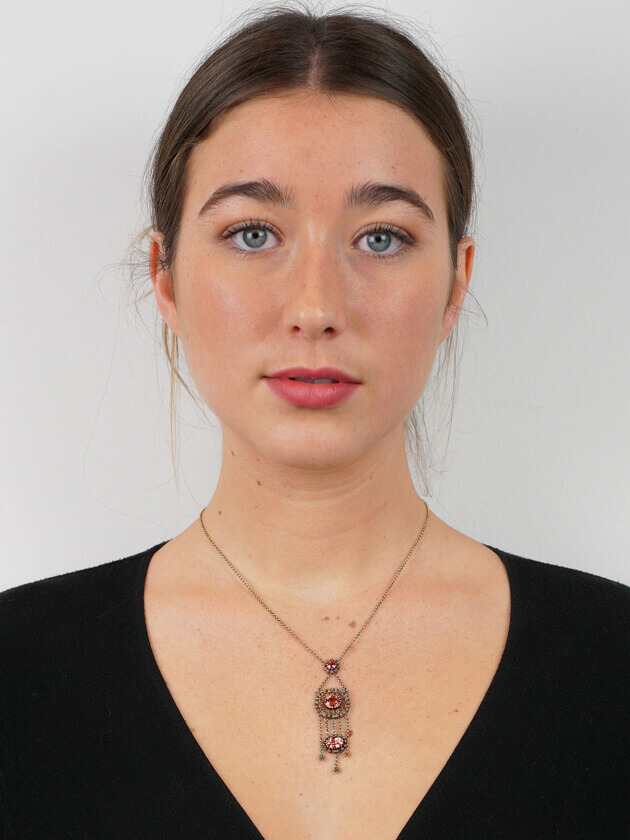 Early 19th Century 14ct Gold & Tourmaline Pendant on Chain