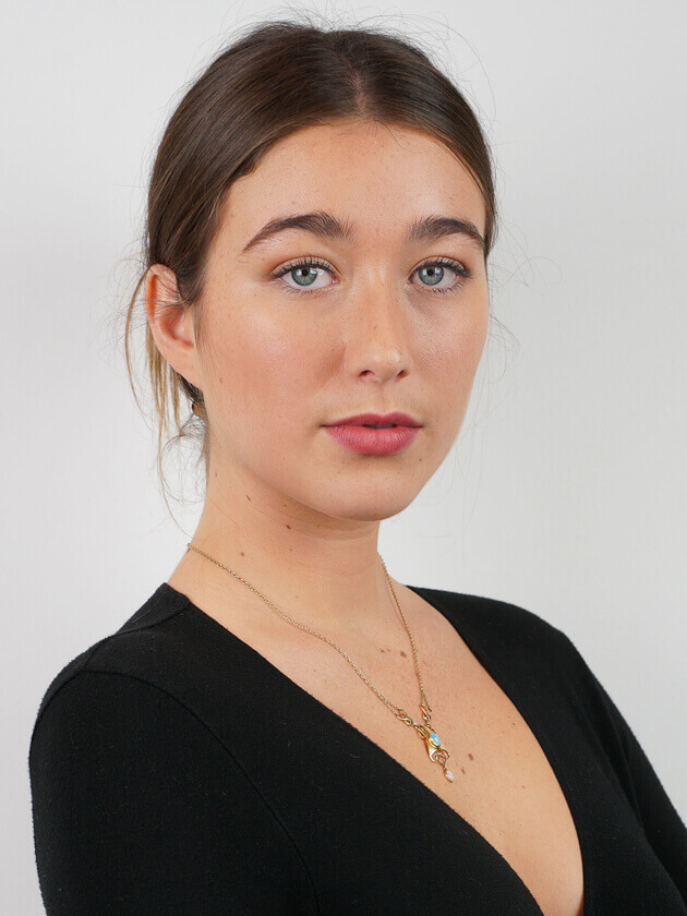 Art Nouveau 15ct Gold Necklace Set With Opals by Murrle Bennett & Co