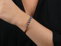 Edwardian 15ct Gold, Sapphire & Diamond Bangle