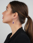 Amethyst & Diamond Drop Earrings by Adler