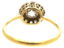 Edwardian 18ct & Platinum, Diamond Daisy Cluster Ring