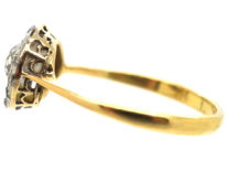 Edwardian 18ct & Platinum, Diamond Daisy Cluster Ring