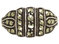 Art Deco Silver & Marcasite Ring