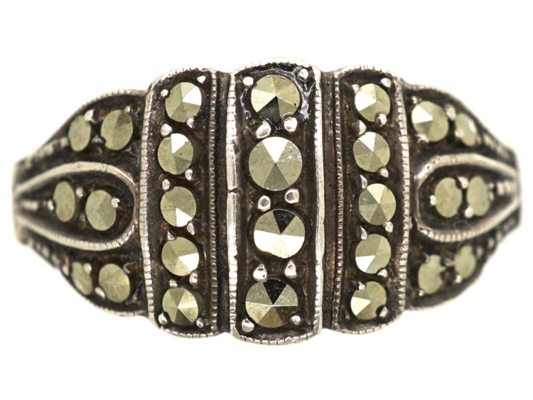 Art Deco Silver & Marcasite Ring