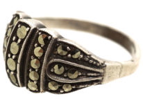 Art Deco Silver & Marcasite Ring