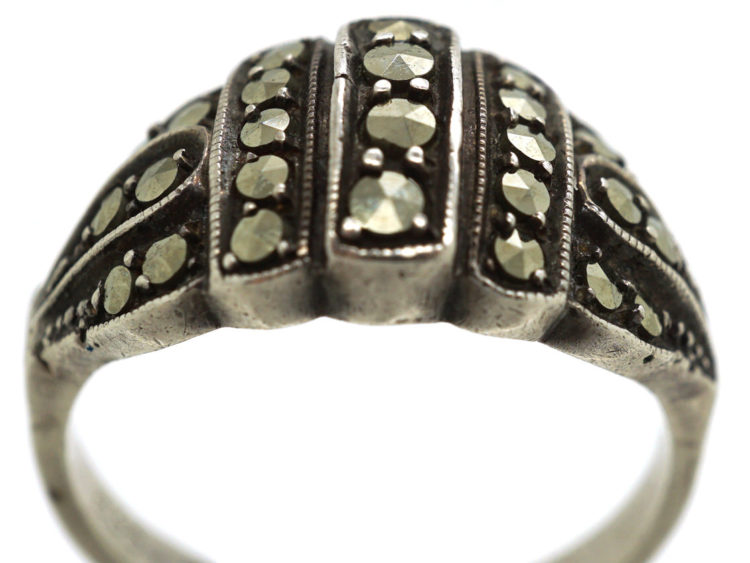 Art Deco Silver & Marcasite Ring