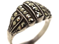 Art Deco Silver & Marcasite Ring