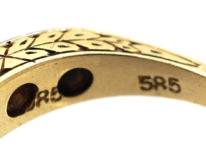 Art Deco 14ct Gold Three Stone Diamond Ring