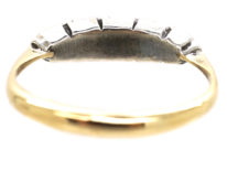 Edwardian 9ct Gold Blue & White Paste Ring