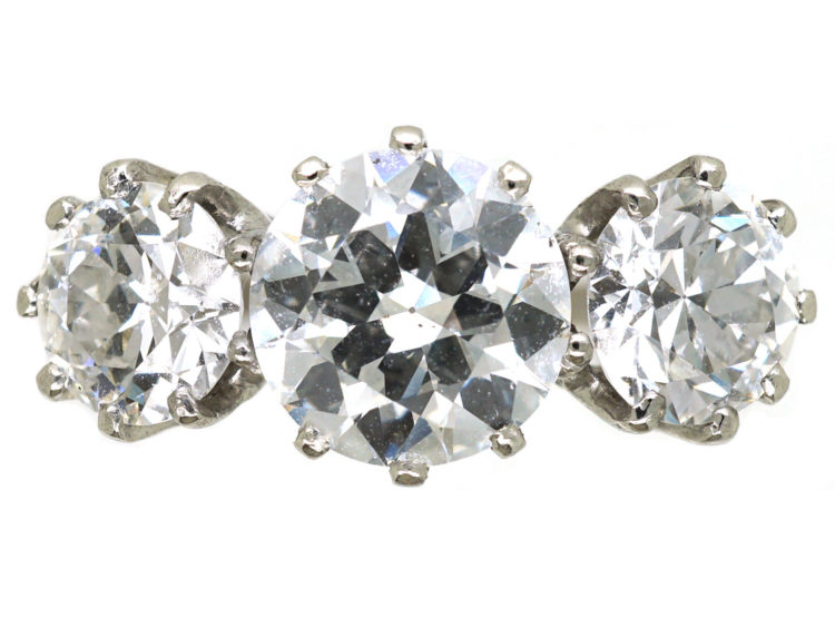 Platinum & Three Stone Diamond Ring