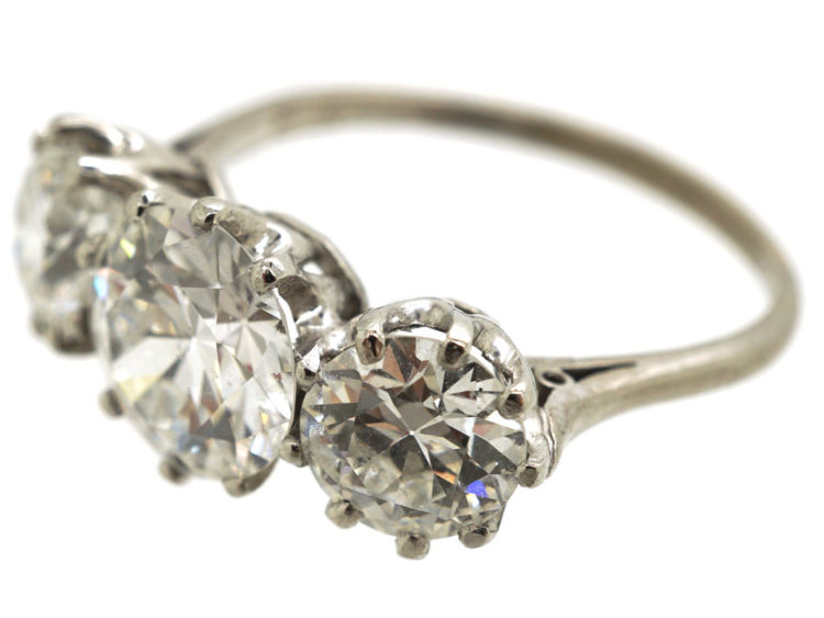 Platinum & Three Stone Diamond Ring