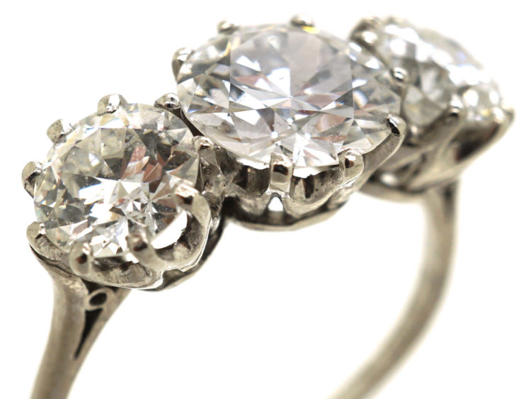 Platinum & Three Stone Diamond Ring