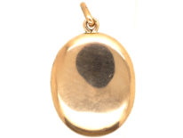 Edwardian 15ct Gold, Natural Pearl & Turquoise Oval Locket