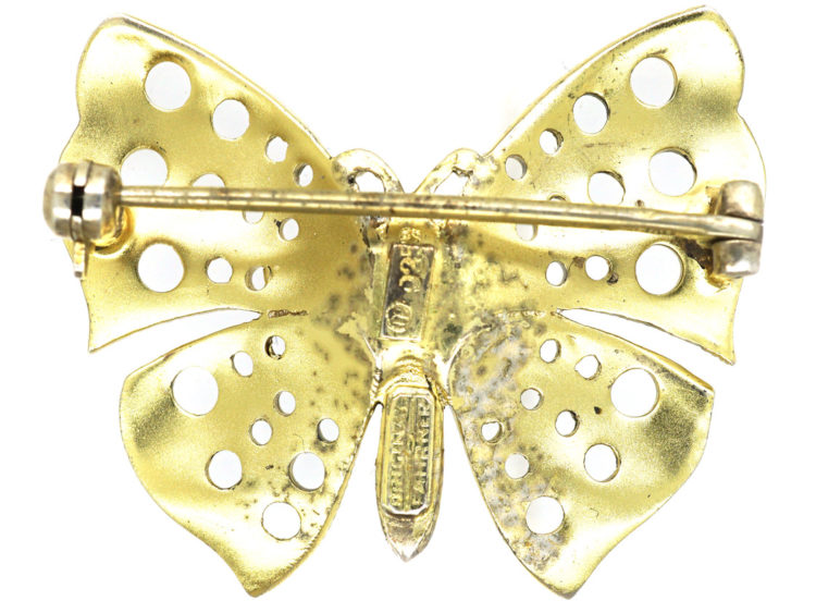 Silver Butterfly Brooch by Theodor Fahrner