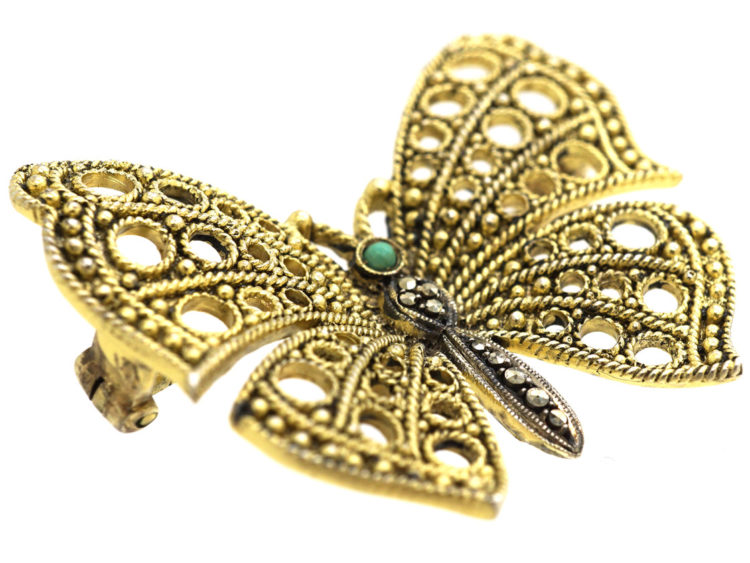 Silver Butterfly Brooch by Theodor Fahrner
