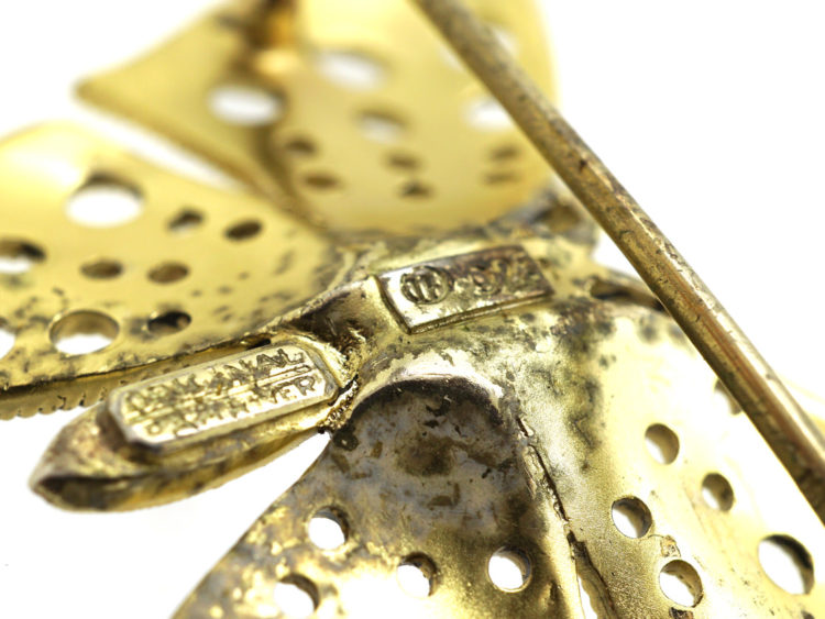 Silver Butterfly Brooch by Theodor Fahrner