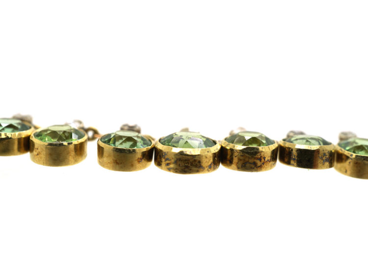Edwardian 15ct Gold, Diamond & Peridot Necklace