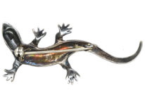 Art Deco Silver & Marcasite Lizard Brooch