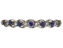 Edwardian 15ct Gold, Sapphire & Diamond Bangle