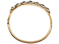 Edwardian 15ct Gold, Sapphire & Diamond Bangle