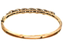 Edwardian 15ct Gold, Sapphire & Diamond Bangle