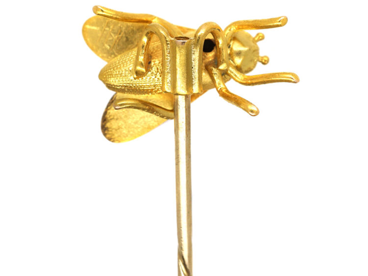 Victorian 15ct Gold Tie Pin of a Bee