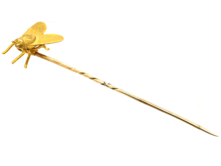 Victorian 15ct Gold Tie Pin of a Bee
